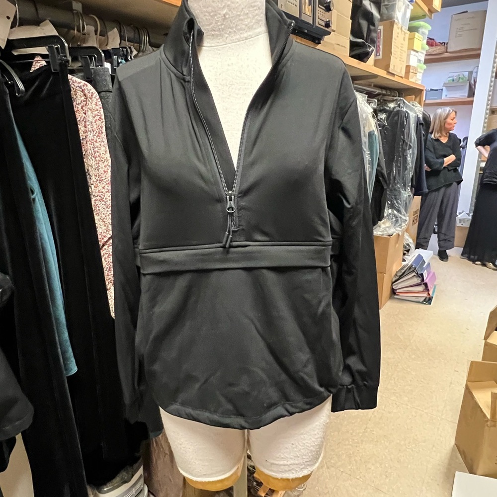 Black Half-Zip Pullover